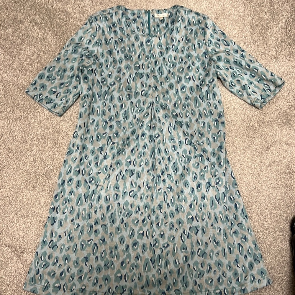 Tyler Boe blue leopard dress